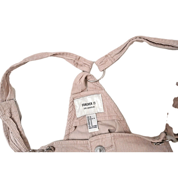 Forever 21 Corduroy Jumper Mini Dress Women’s Sz M Pink Preppy Gorpcore Festival - Picture 7 of 14